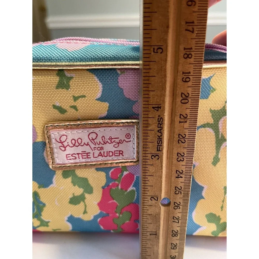 Lilly Pulitzer Estee Lauder Floral Cosmetic Makeup Bag